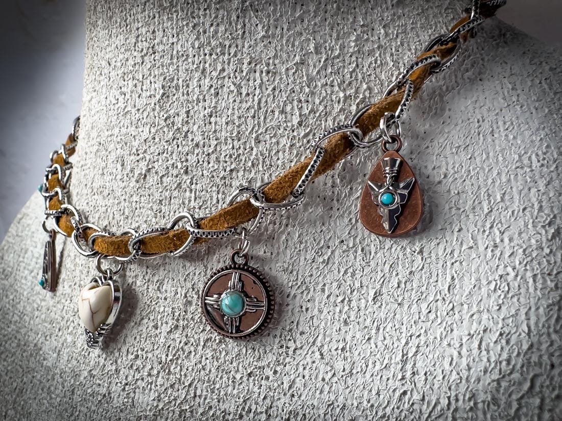 Southwestern Style Charm Necklace - Gift for the Cowgirl - Thumbnail 5