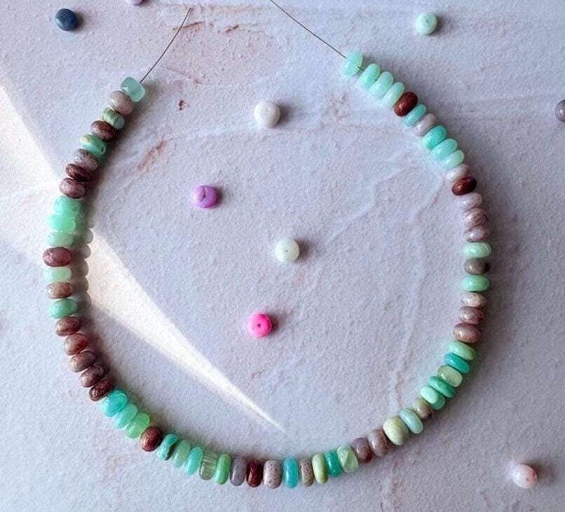 Earthy Green and Brown Candy Necklace - A Gift for the Naturalist - Thumbnail 4