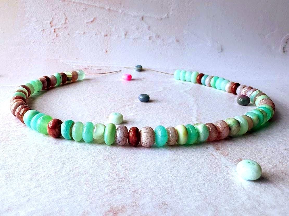 Earthy Green and Brown Candy Necklace - A Gift for the Naturalist - Thumbnail 3