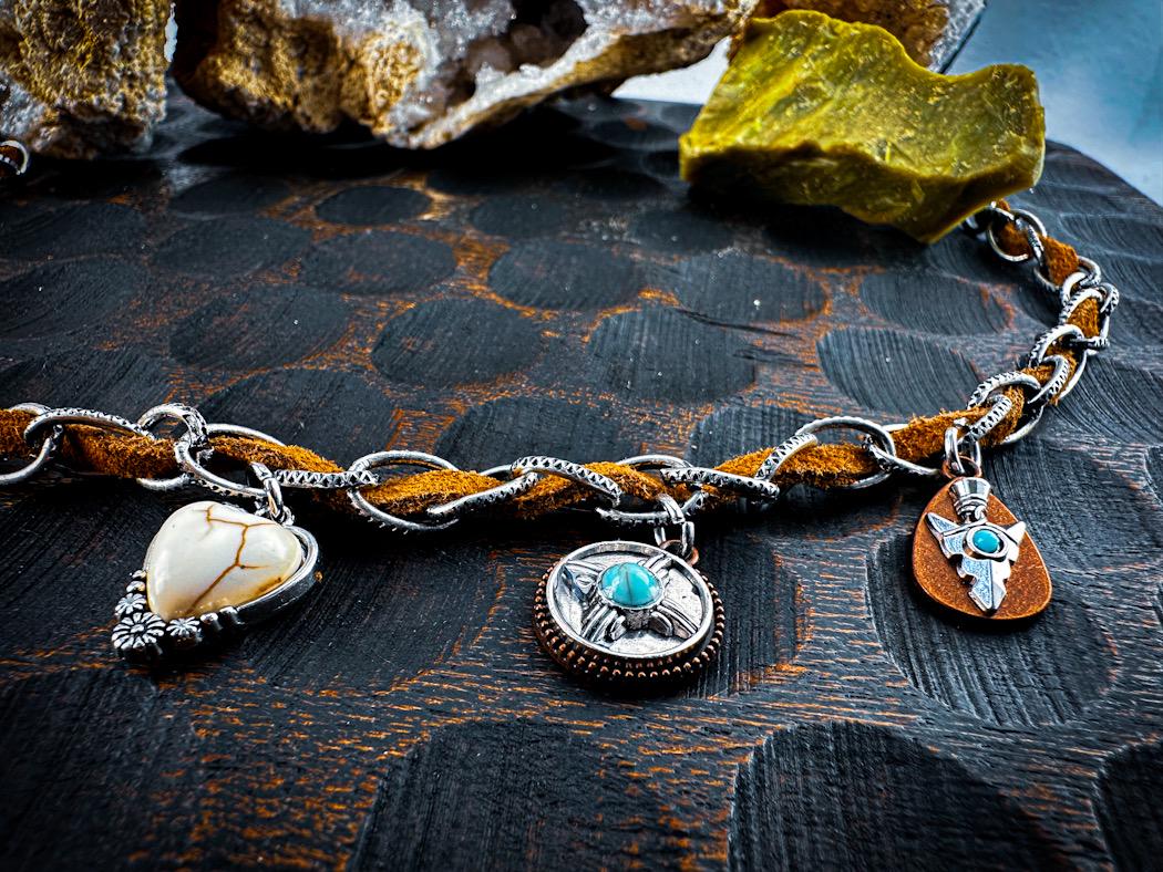 Southwestern Style Charm Necklace - Gift for the Cowgirl - Thumbnail 2