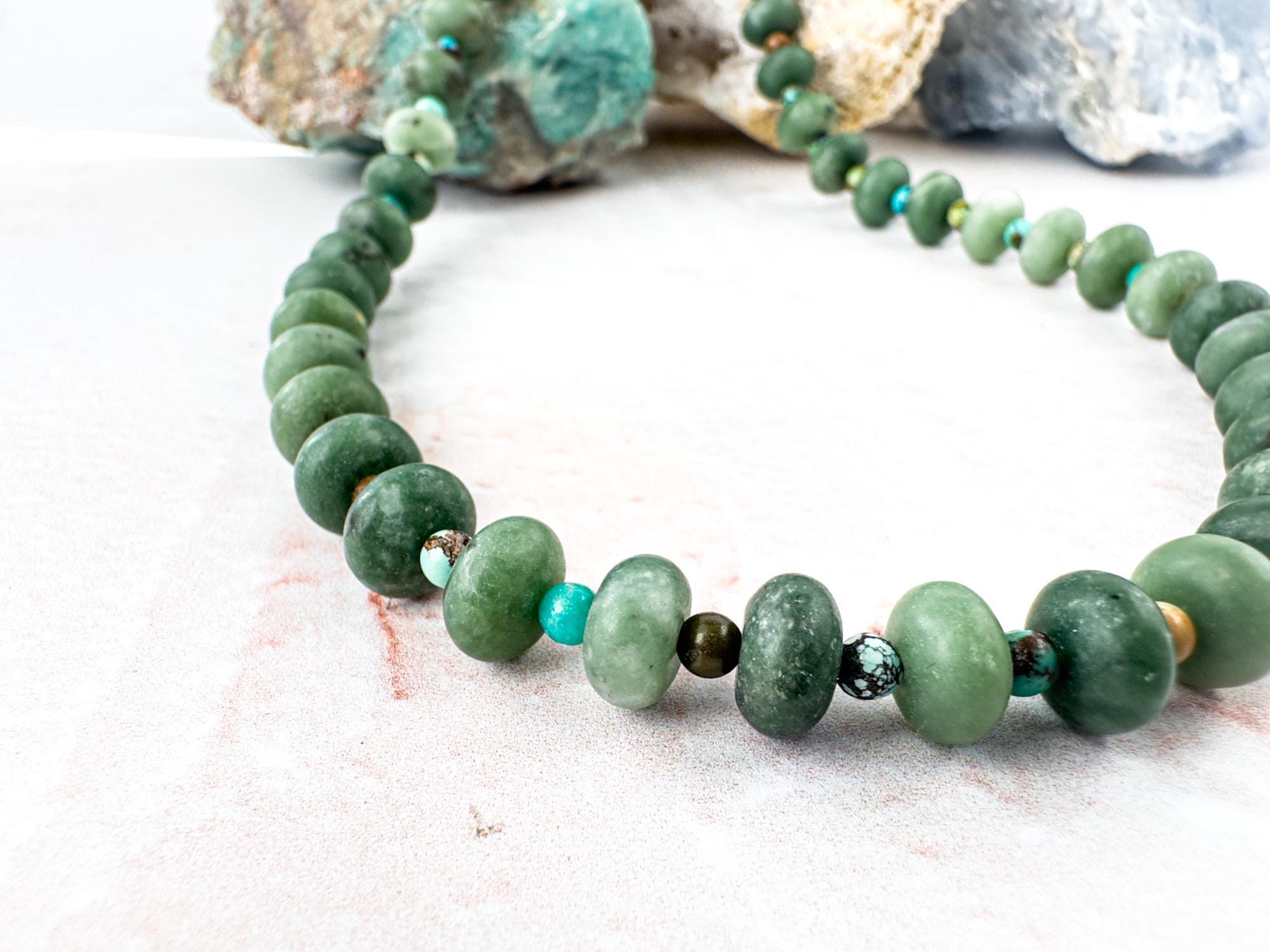 Shades of Green Gemstone Necklace - Gift for the Nature Lover - Thumbnail 6
