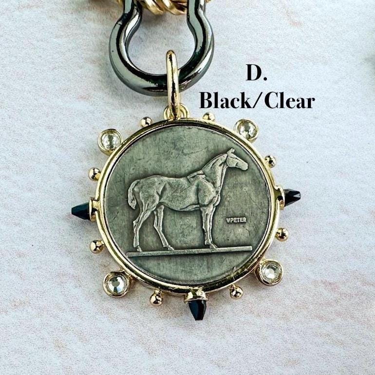 Customizable Equestrian Coin Necklace - Classic Layer Pendant Jewelry - Thumbnail 6
