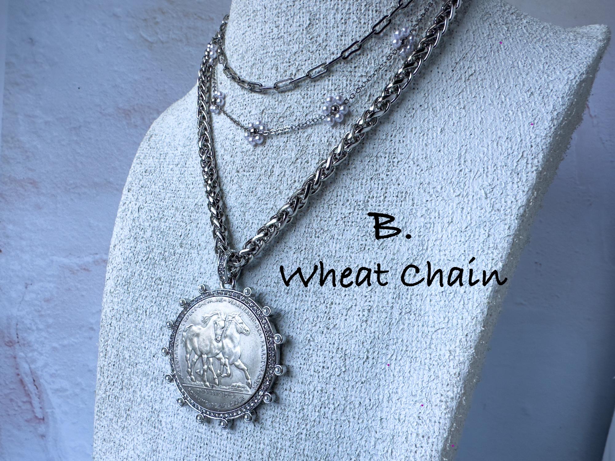 Exquisite Silver Horse Coin Statement Necklaces - Bold Equestrian-Inspired Jewelry - Thumbnail 3