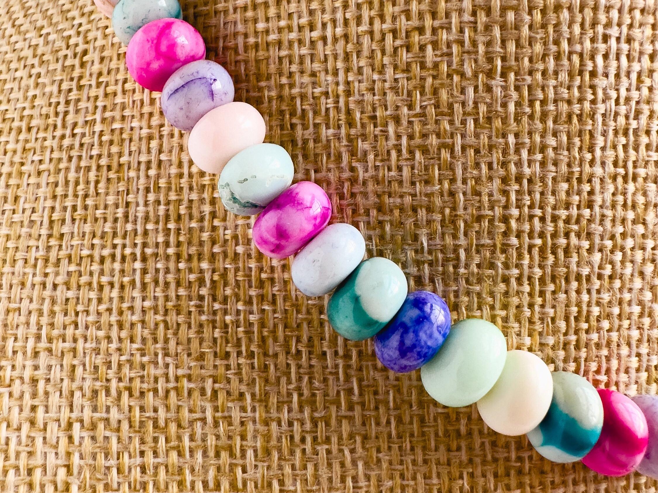 Vibrant Multicolored Candy Choker - Opal Layer Necklace for the Boho Chic - Thumbnail 4