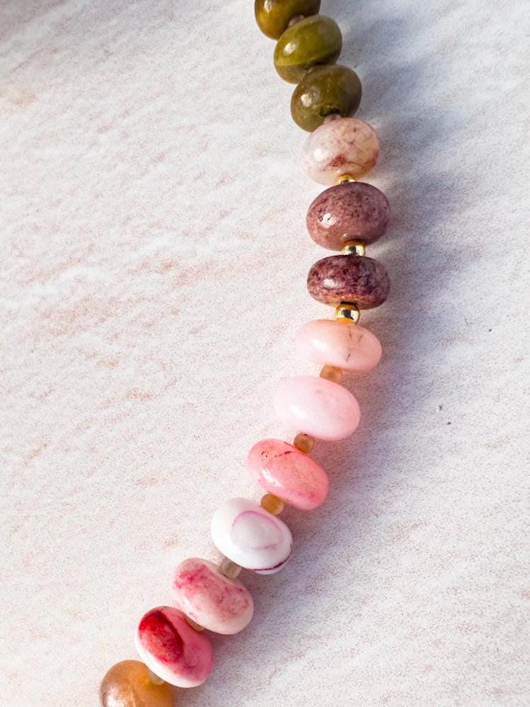 Multi Gemstone Candy Necklace - Gift for The Naturalist - Thumbnail 2