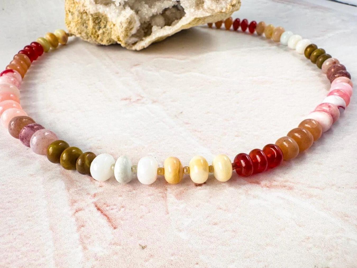 Multi Gemstone Candy Necklace - Gift for The Naturalist - Thumbnail 5