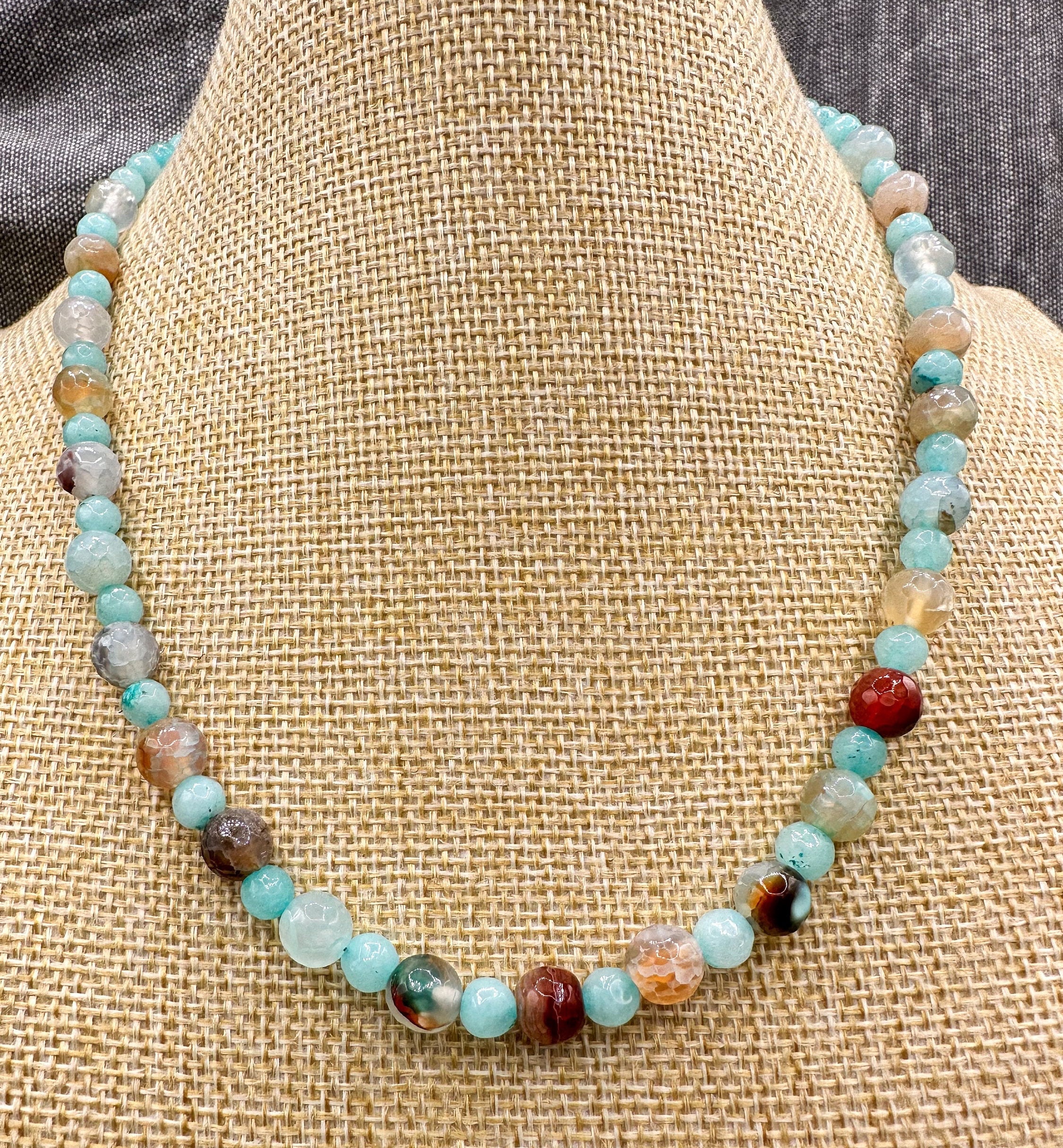 Mixed Gemstone Candy Necklace