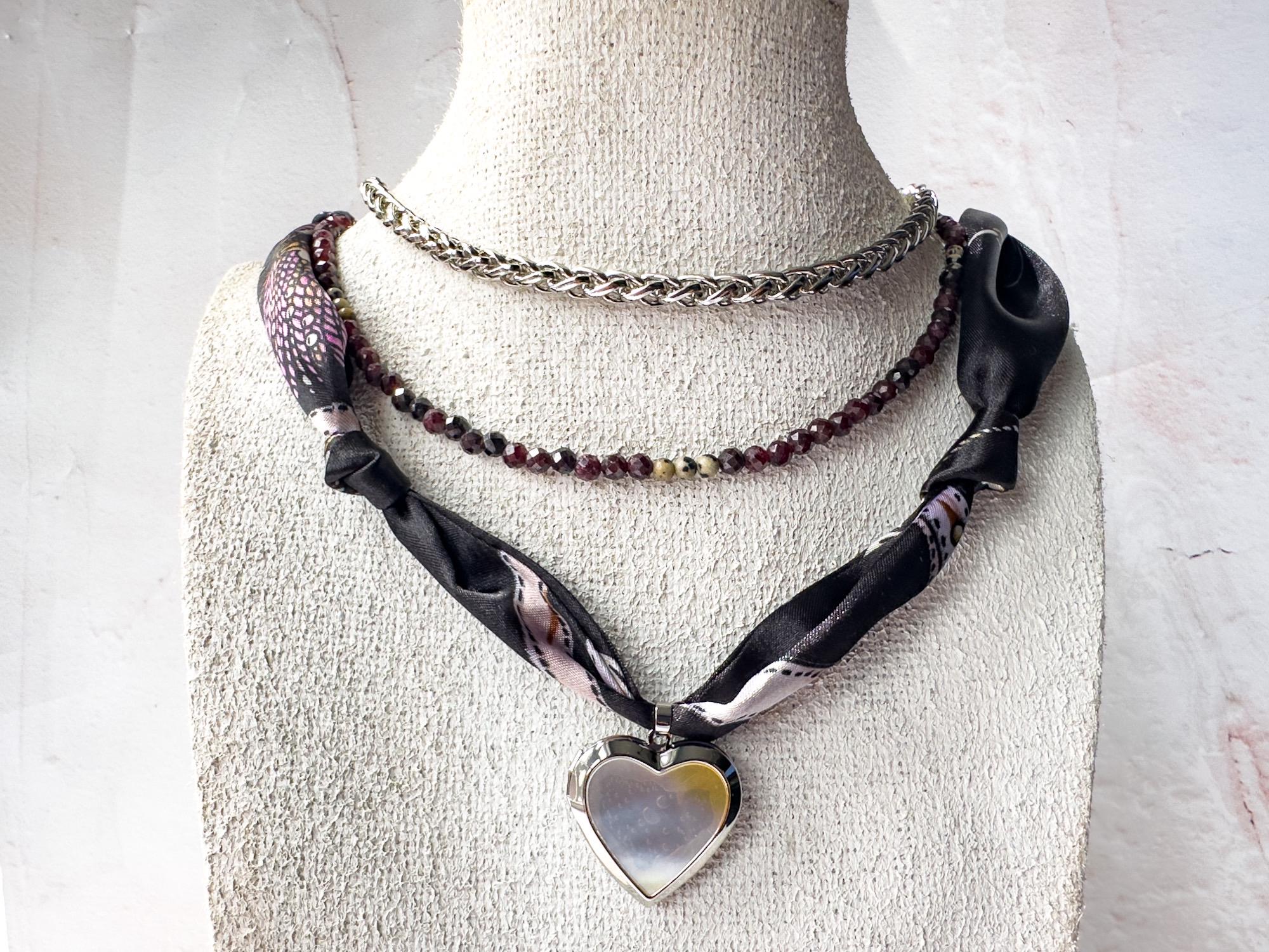 Equine Scarf Necklace with Pendant - Gift for the Equestrian - Thumbnail 5