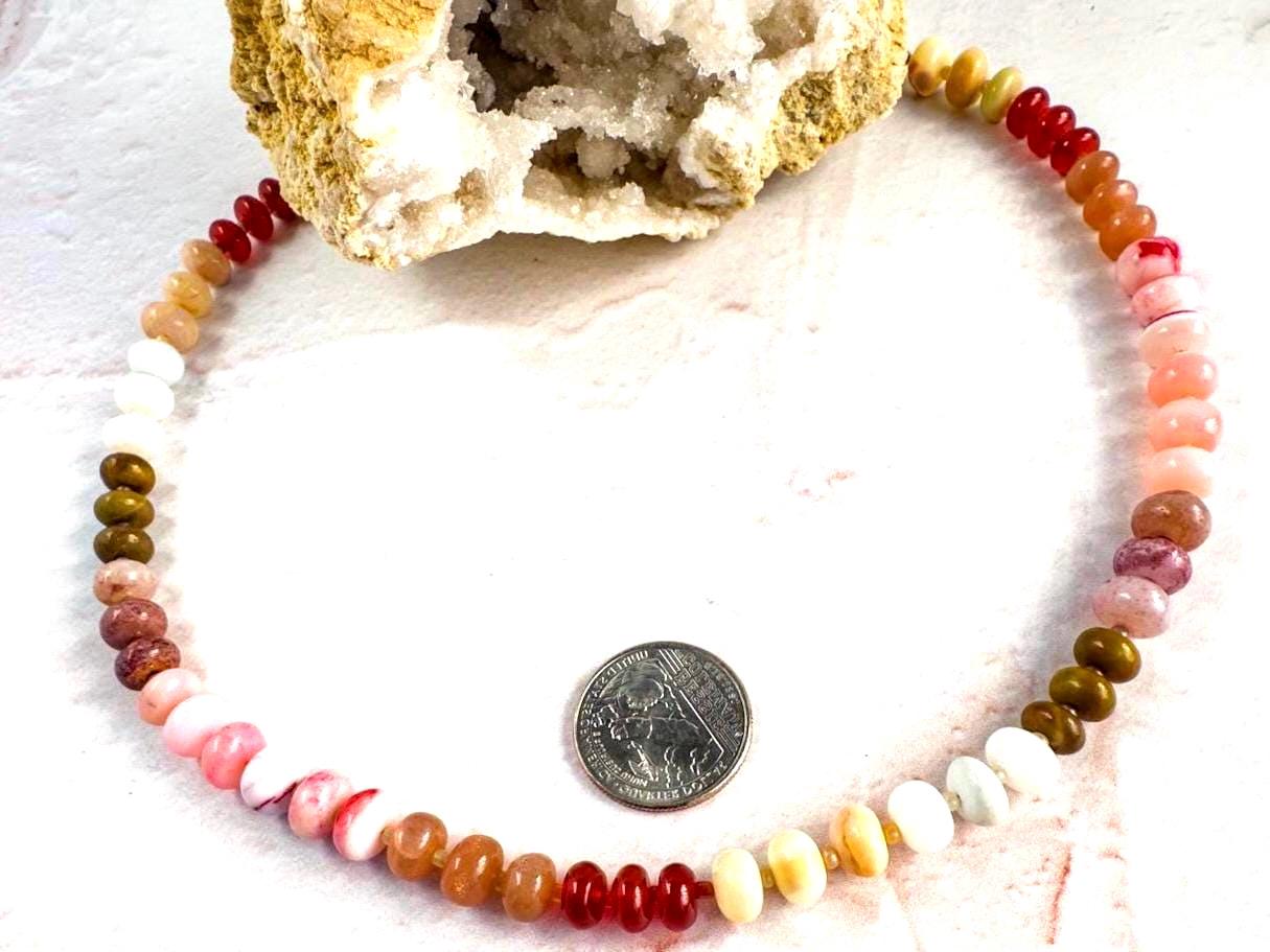 Multi Gemstone Candy Necklace - Gift for The Naturalist - Thumbnail 4