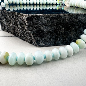 Seltene Larimar Edelstein Layer Halskette - Hellblau Boho Schmuck