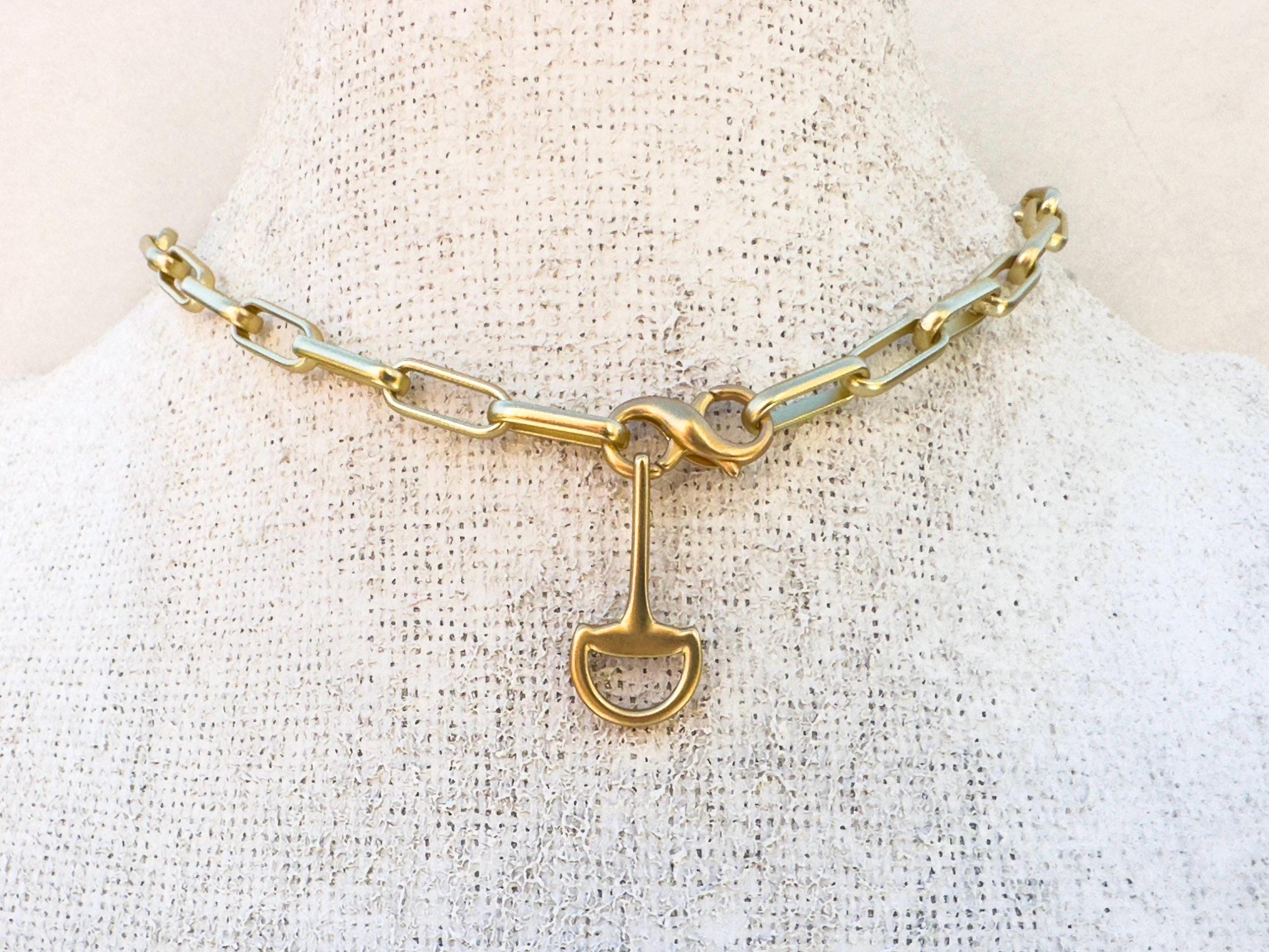Equestrian Pendant Necklace - Horse Saffle Bit Jewelry - Gift for the Horse Lover! - Thumbnail 2