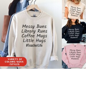 Teacher Sweatshirt, Teacher Life Crewneck, Teacher Shirt, Back To School Shirt For Teachers Sweater Elementary School Teacher Tee PreK Teach