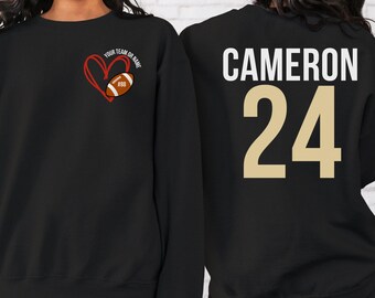 Personalized Football Mom Shirt Grandma Shirt Football Shirt