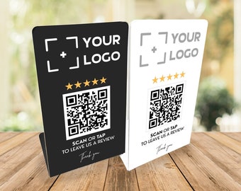 Review NFC Sign Acrylic, QR Code Sign Get More Positive Reviews For Your Business, Custom Business Sign Tappable Sign Review Page Salon Sign
