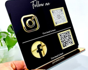 Plaque acrylique personnalisée avec code QR, support Scan To Pay Plaque acrylique personnalisée Enseigne d'entreprise personnalisée Enseigne avec logo personnalisé Enseigne de paiement Enseigne de bienvenue en acrylique