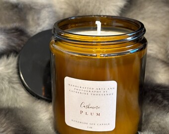Cashmere Plum soy candle