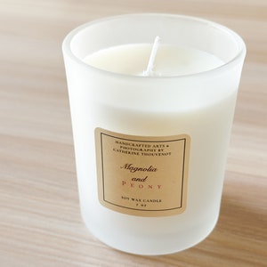 Magnolia and Peony soy candle