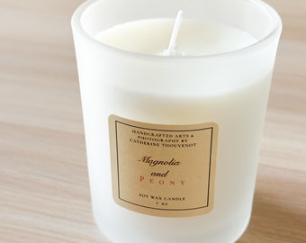 Magnolia and Peony soy candle