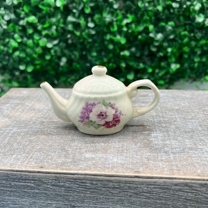 Vintage Miniature Floral Teapot