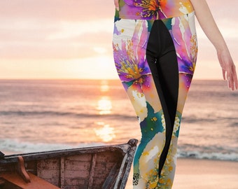 Flower of Peace #1 PaceFiori Designer Women's High Waist Leggings | Side Stitch Closure