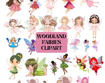 Watercolor Garden Fairy Clipart – Magical PNG Bundle (Digital Download)