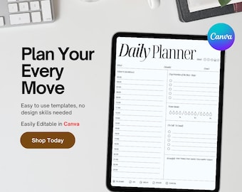 Minimalist Daily Planner Template: Printable Schedule