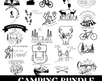 Camping SVG Bundle – Outdoor Adventure Clipart (Digital Download)