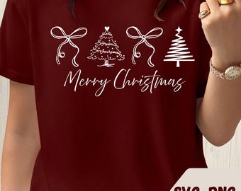 Árbol de Navidad SVG, Adornos, Silueta (Descarga digital)