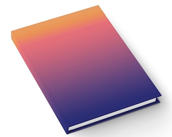 Sunset Journal: oranjeblauw notitieboek met kleurverloop, blanco pagina's (5 x 7)
