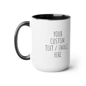 Customizable Coffee Mug: Personalized Photo Gift, 15oz Ceramic