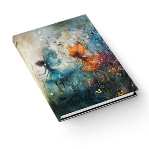 Fairy Journal-Ruled Line, Magical Garden Journal, Stationery, Dream Journal, Mystical Gift, Botanical Notebook, Creativity Diary