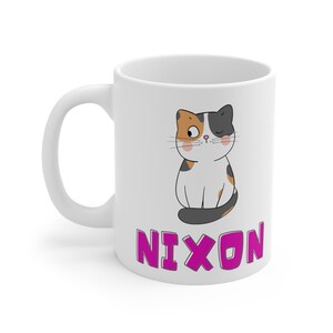 Customized Cartoon Graphic Your Cat Coffee Mug, Personalized Cat Name And Graphics For Cat Lover Gift Cat Mom, Feline Breed Coffee Cup, Pet