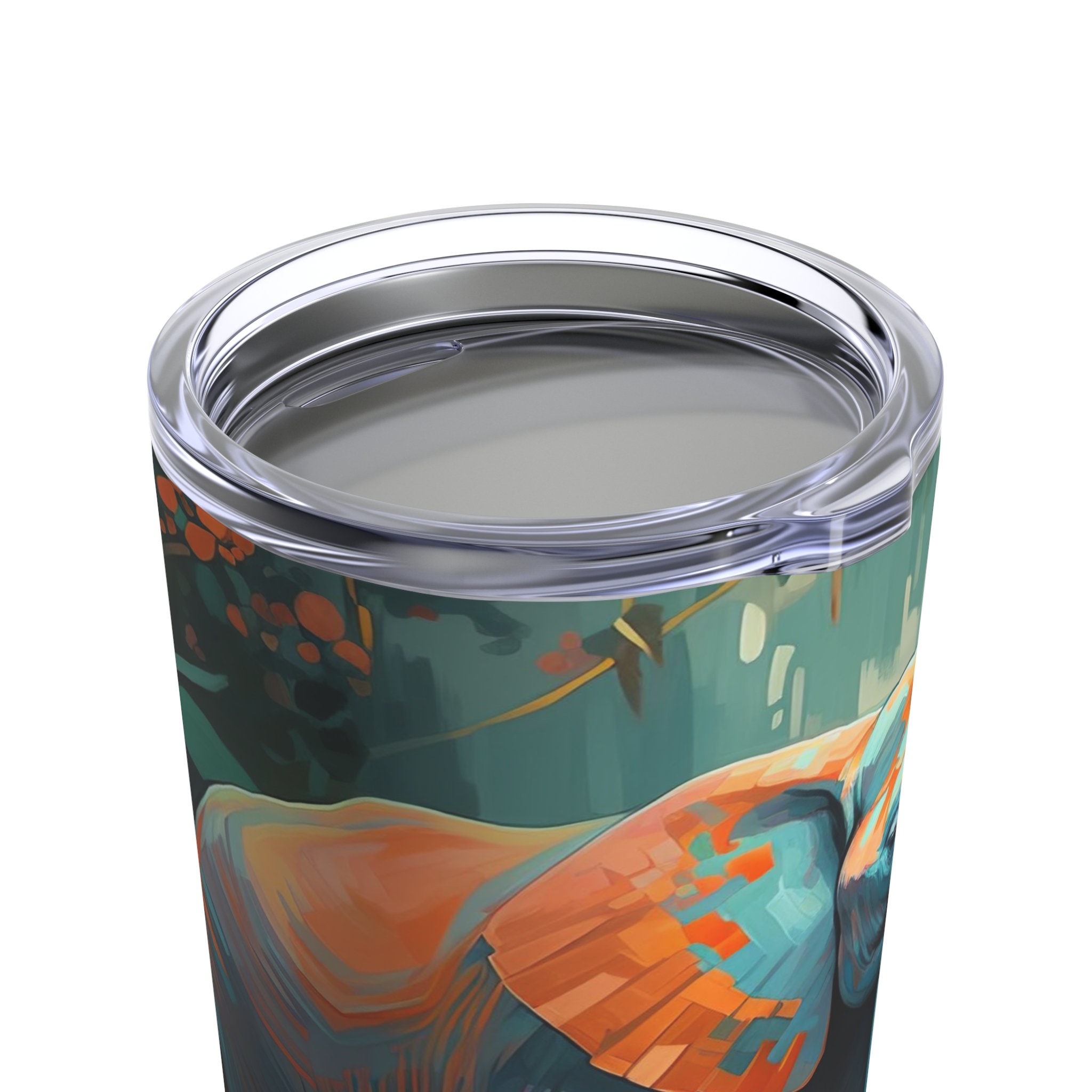 アフリカゾウのタンブラー：断熱ステンレススチール製 20オンス