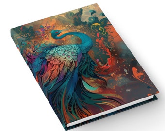 Art Nouveau Peacock Journal: op Mucha geïnspireerd elegant dagboek
