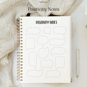 Positivität Hinweise | Kugel | Journaling | Planer | Notizheft | Lebensstil | Drucken | DIN A4 | Buchstabe | HP Classic | DIN A5 | WN0008