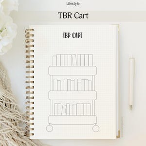 TBR Cart  | Bullet | Journaling | Planner | Notebook | Lifestyle | Print | A4 | Letter | HP Classic | A5 | LS 0014