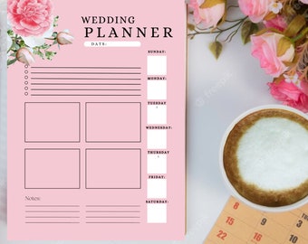 Wedding Planner,  Printable Wedding Planner, Wedding Binder Template, Wedding Planning, Wedding Planner Organizer, Digital Planner,