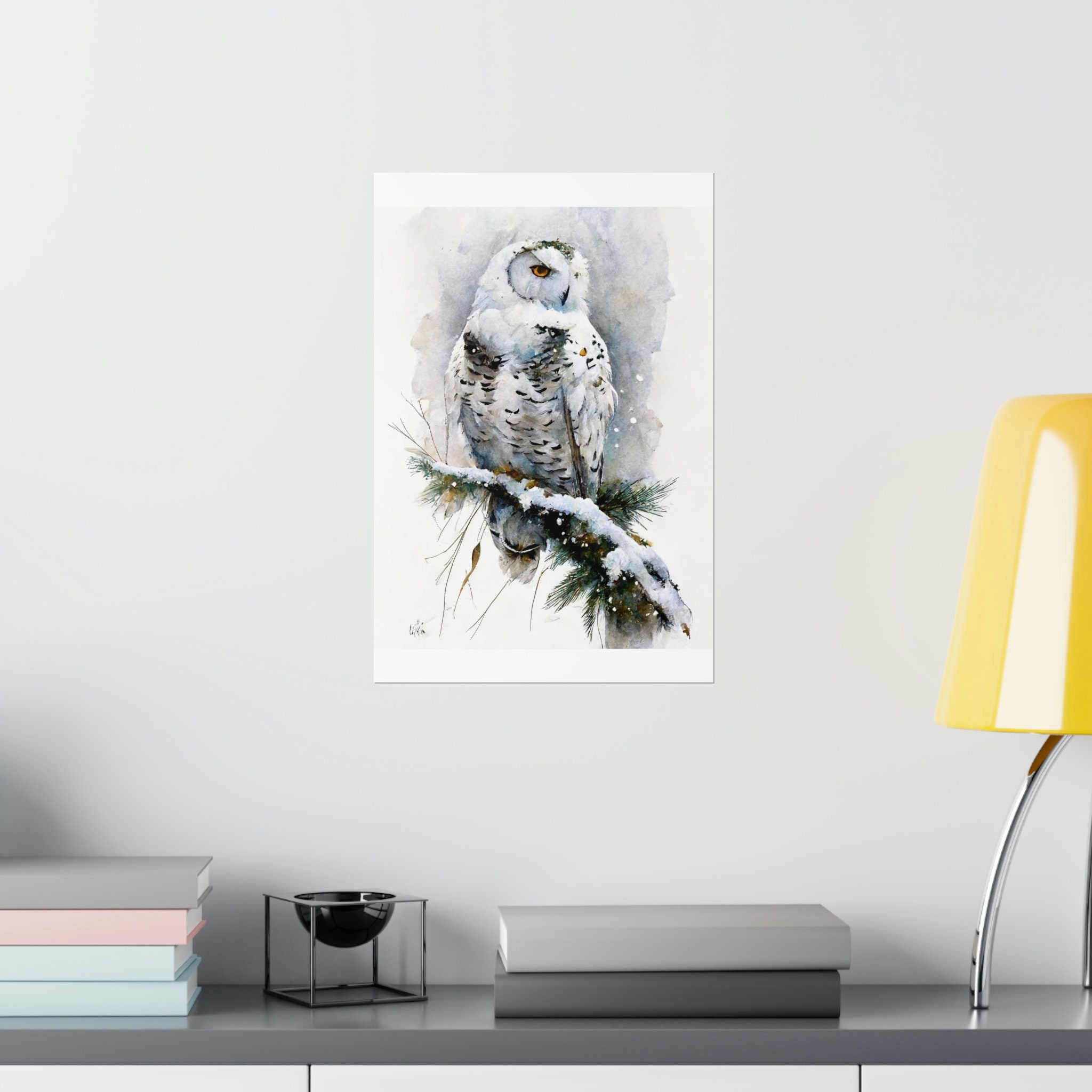 Snowy Owl Watercolor Painting Print on Premium Matte Paper - Etsy