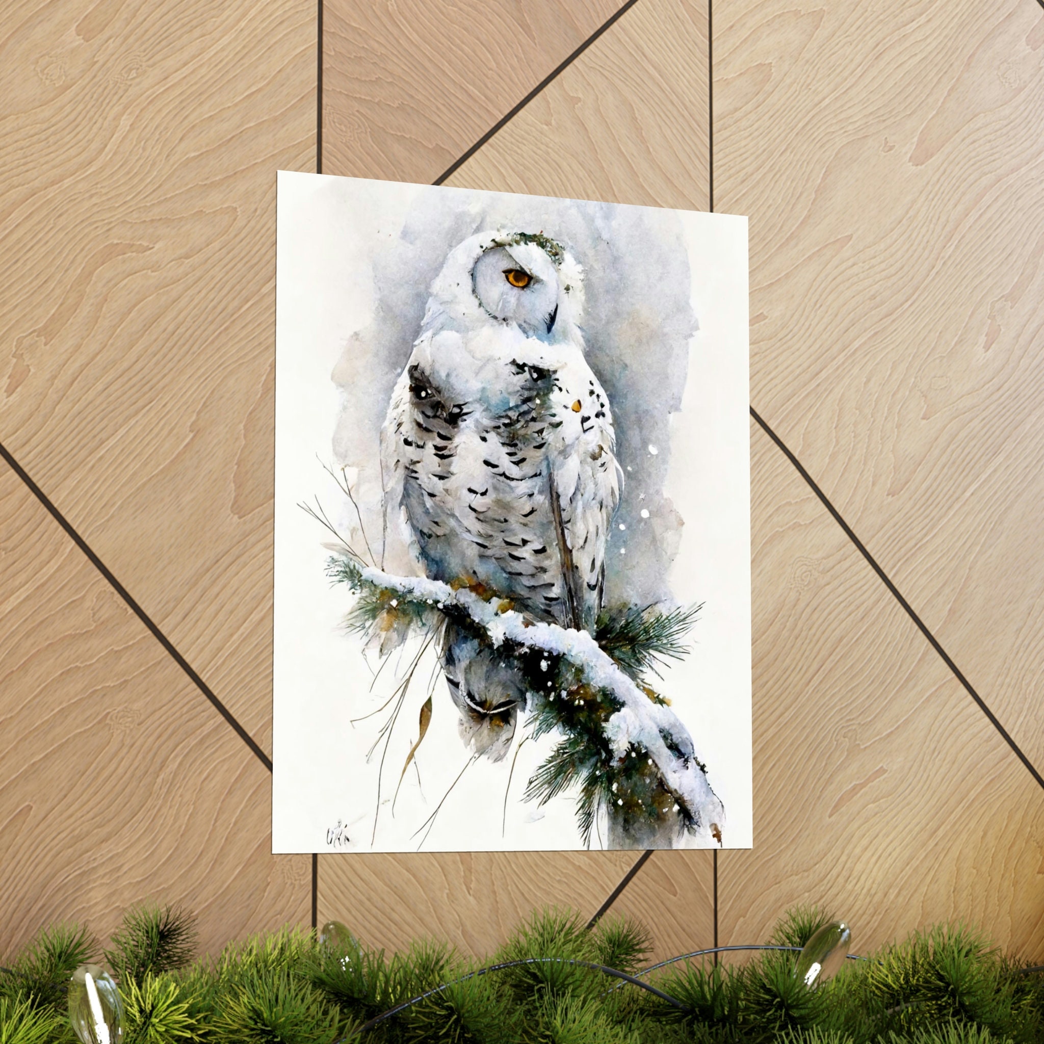 Snowy Owl Watercolor Painting Print on Premium Matte Paper - Etsy