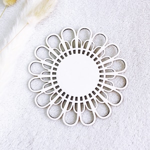 Arredamento floreale Boho / Fiore Rattan / Arredamento camera bambino / Regalo mamma / Arredamento casa / Arredamento vivaio / Arredamento parete / Segno annuncio bambino / Fiore Boho