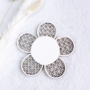 Fiore Daisy Rattan / Arredamento camera bambino / Regalo mamma / Arredamento casa / Arredamento vivaio / Arredamento parete / Segno annuncio bambino / Fiore Boho