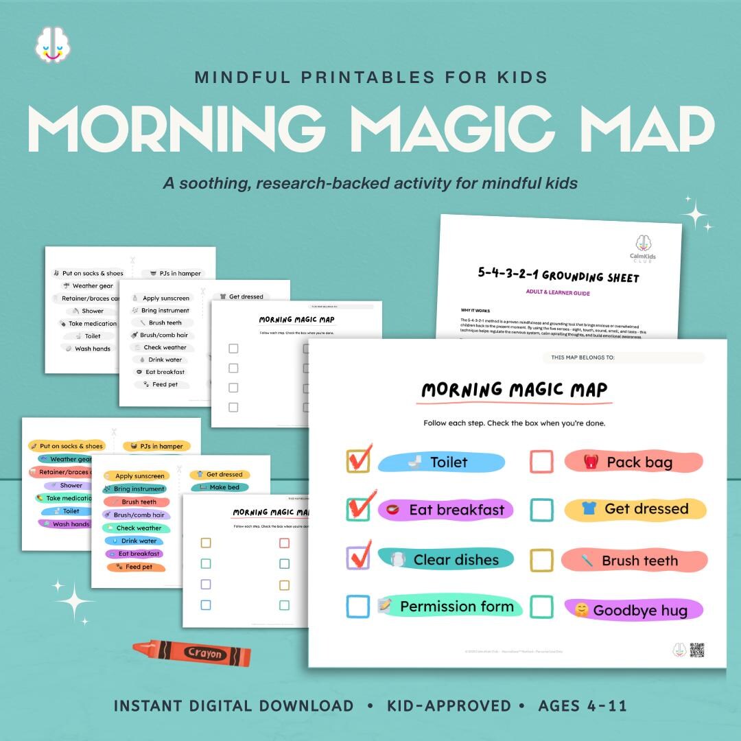 Morning Magical Map | Visual Routine Chart for Kids | Morning Checklist ...
