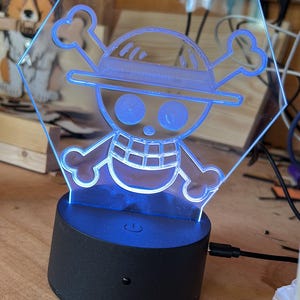Demon-Style 3D LED Acrylic Night Light – Fantasy Anime Mood Lamp For Teen Bedrooms, Game Rooms, And Collectors