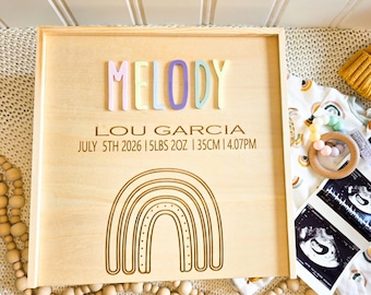 Personalized Baby Memory Box - Wooden Keepsake Box - Engraved Baby Keepsake - New Baby Gift - Baby Shower Gift - First Birthday Gift