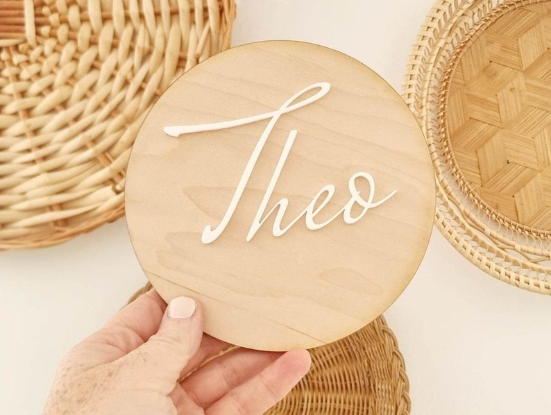 Theo Lettering Personalized 3D Baby Name Wood Sign, Nursery Decor - Etsy