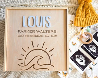 Personalized Memory box - Wooden keepsake box - New baby gift - Baby shower gift - first birthday gift -engraved memory box -Unique mom gift