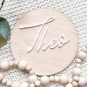 Baby Name Sign for Hospital, Birth Announcement Sign, Hospital Name Sign, Newborn Name Wood Sign, Nursery Decor, 3D Hospital Name Wood Sign