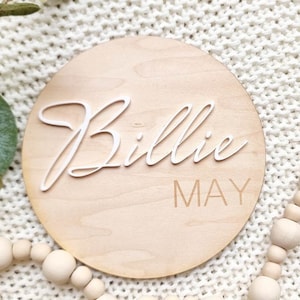 Baby Name Sign for Hospital, Birth Announcement Sign, Hospital Name Sign, Newborn Name Wood Sign, Nursery Decor, 3D Hospital Name Wood Sign