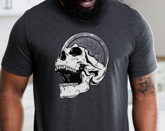 Metal Head Shirt, Mens Shirt, Gym Shirt for Men, Workout Shirt, Gym Tee, Skull Shirt, Lifting Shirt, Weightlifting t-shirt, Gym Tee