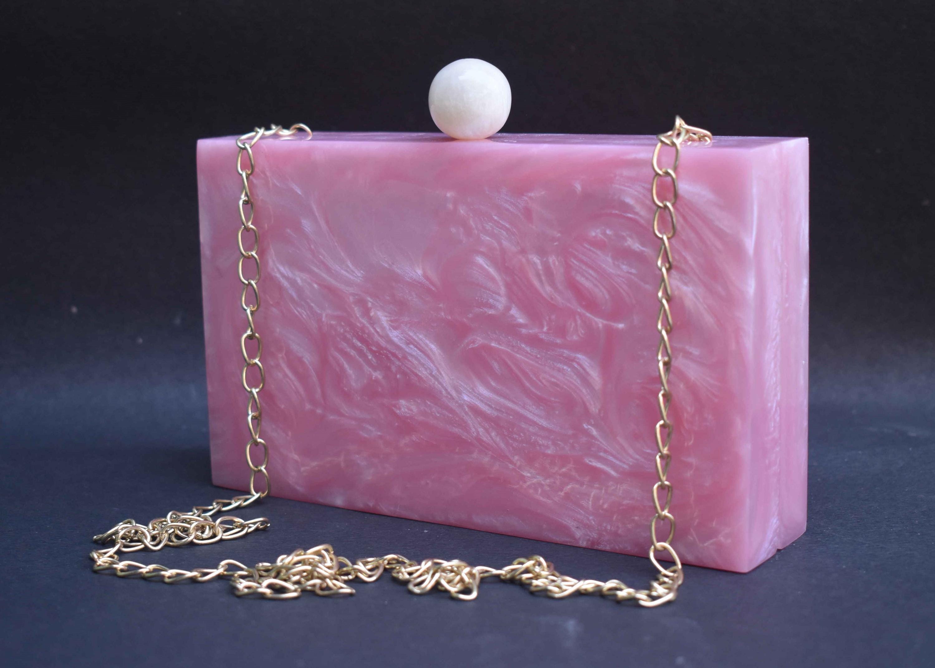Pink acrylic bag hotsell